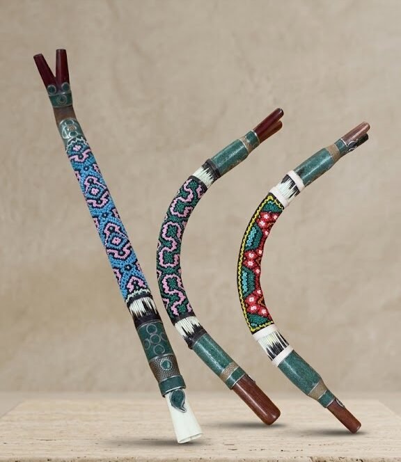 Handcrafted Large Ceremonial Double Tepi with traditional beadwork and detailed artisan finishes