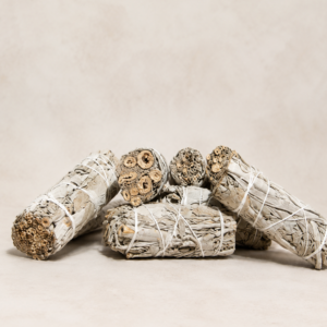 Natural white sage smudge bundle made with dried Salvia apiana leaves
