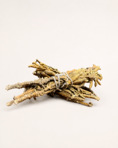Natural sweetgrass smudge bundle made from dried aromatic grass