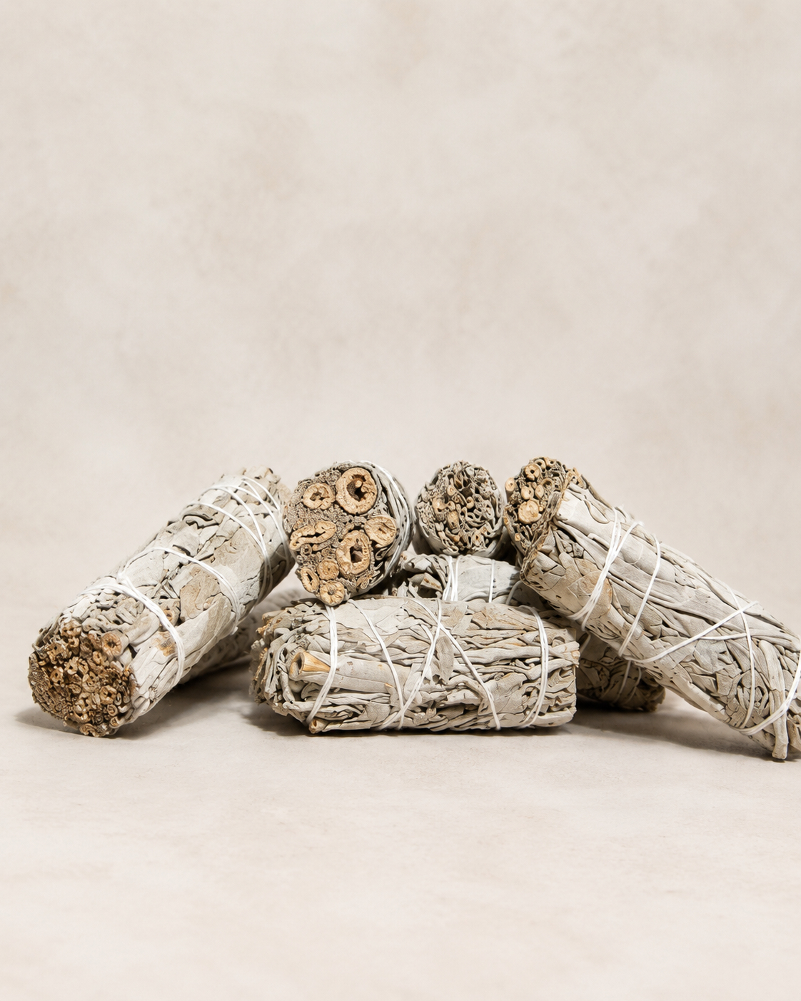 Natural white sage smudge bundle made with dried Salvia apiana leaves
