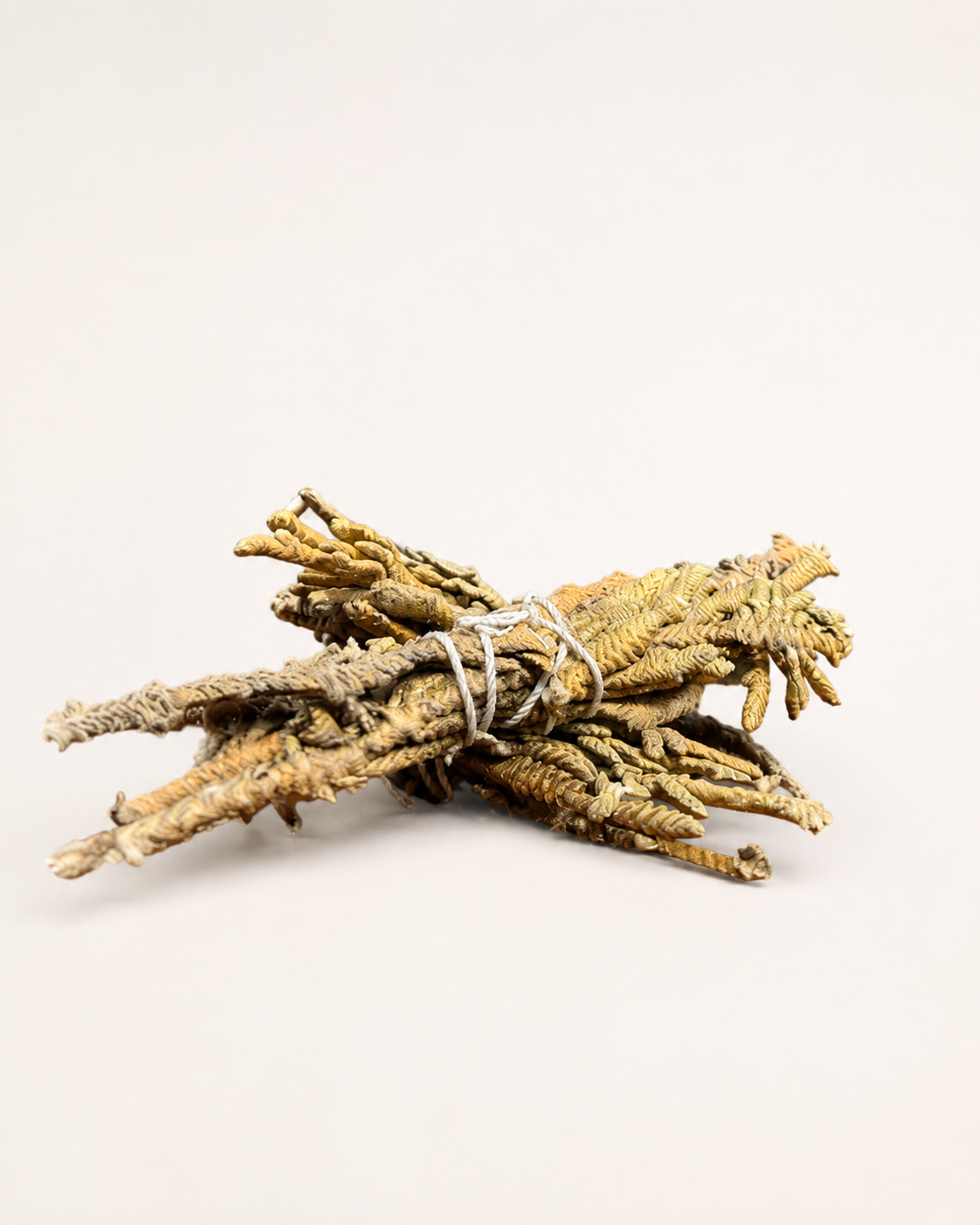 Natural sweetgrass smudge bundle made from dried aromatic grass