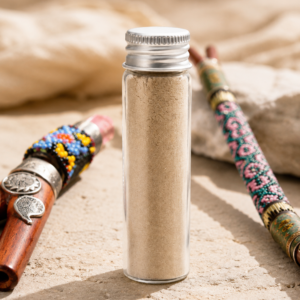Traditional Rap&eacute; tobacco blend in a sealed artisan container