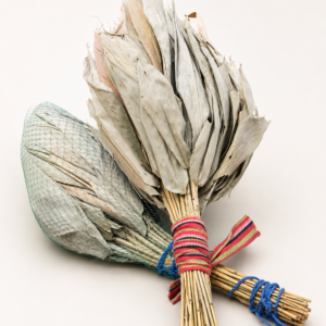 Traditional handcrafted Wayra Chakapa leaf rattle with natural dried leaves